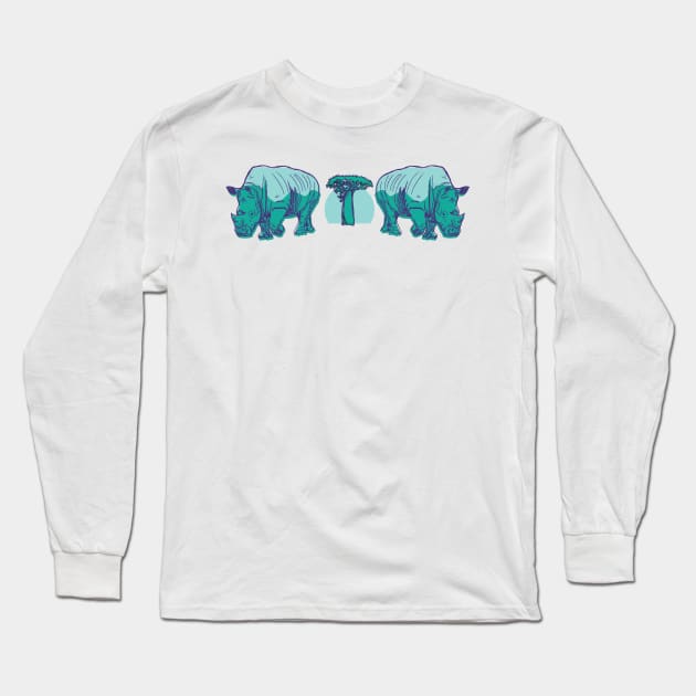 Rhino Baobab Long Sleeve T-Shirt by CauseWagon